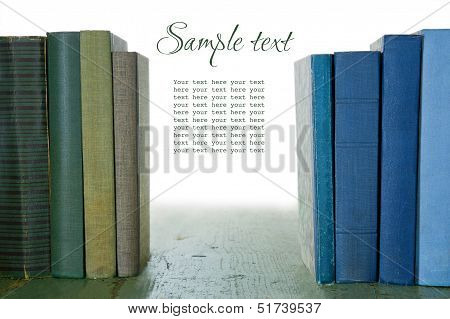 Old Books On Wooden Background