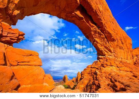 Arches National Park North Window section in Moab Utah USA