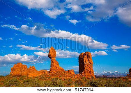 Arches National Park Balanced Rock in Moab Utah USA