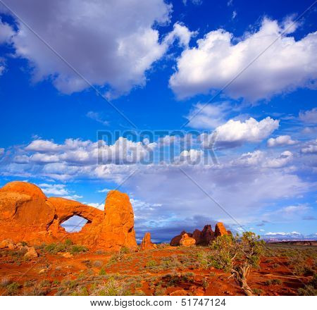 Arches National Park North Window section in Moab Utah USA