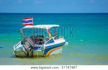 Speedboat And Thai Flag