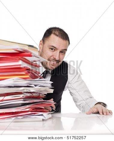Man behind a office desk