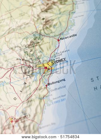 Map of Sidney