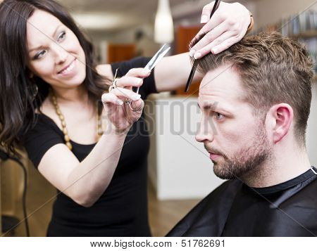 Man at the Hair salon situation