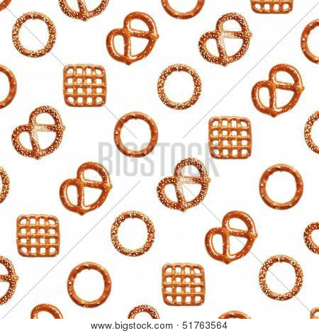 Pretzels pattern isolated background