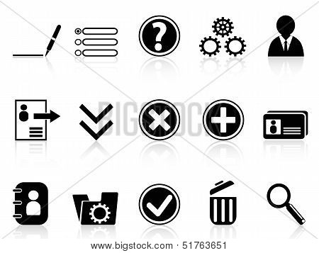 Black Internet Account Settings Icon