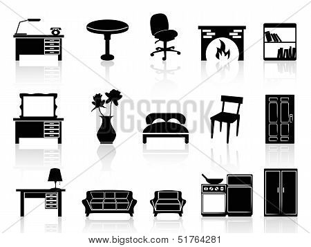 Black Simple Furniture Icon