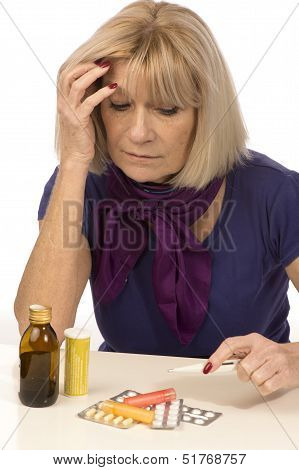 Senior Health And Medicine-woman Having A Headache