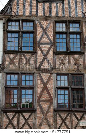 Half-timbered house in Tours Loire Valley France