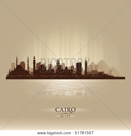 Cairo Egypt City Skyline Silhouette