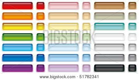 Set Of Colored Web Buttons