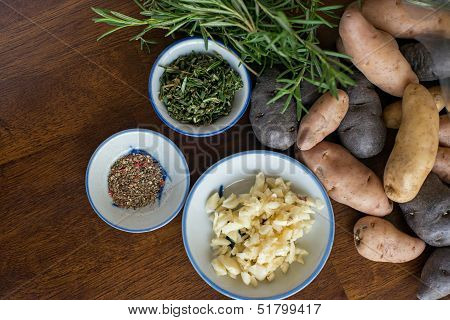 Colorful Fingerling Potatoes