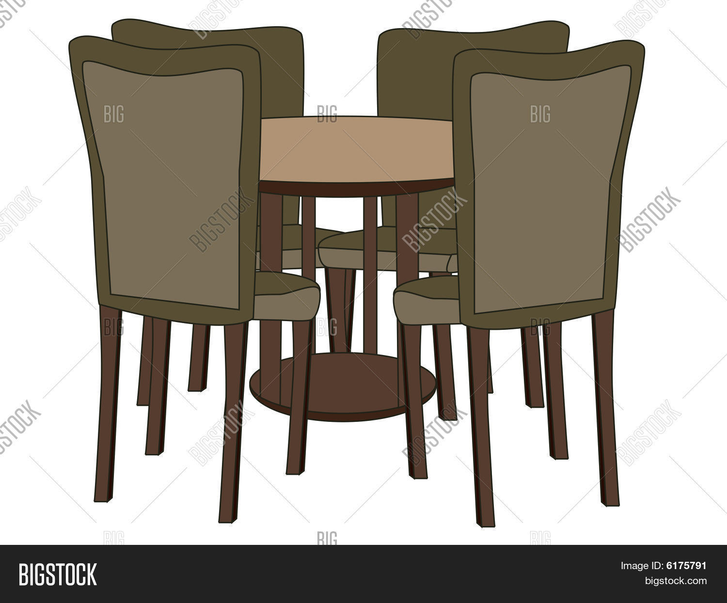 Table Four Chairs Vector & Photo (Free Trial) Bigstock