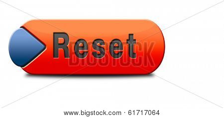 Reset button start again or refresh icon refresh or redo sign