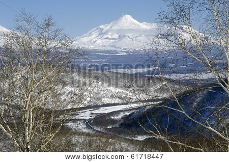 Avacha Volcano Of Kamchatka Peninsula.