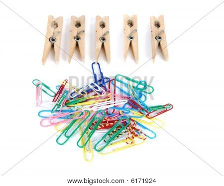 Mollette e clip colore