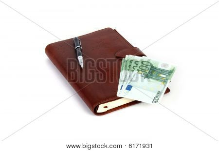 Personal Organizer con penna ed euro