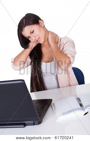 Woman With A Stiff Neck