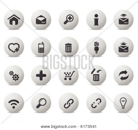 Glossy icons, web