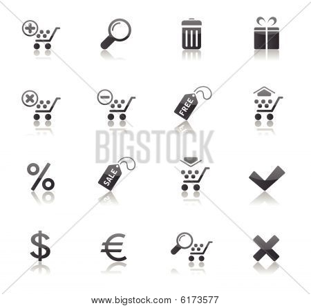Web icons, shopping