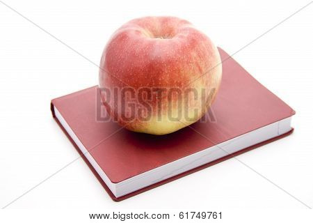 Fresh Red Apple with Appoinment Book