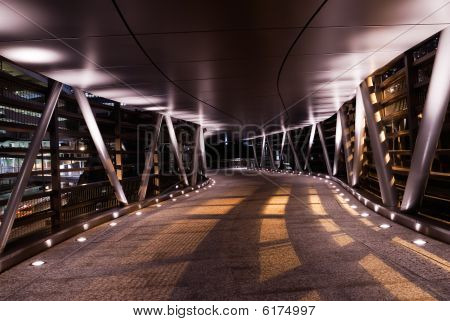 Modern Flyover In The Night With Shadow
