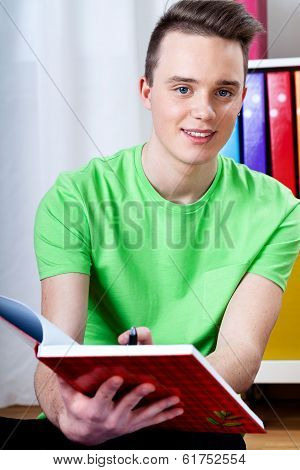 Young Boy Doing Homework