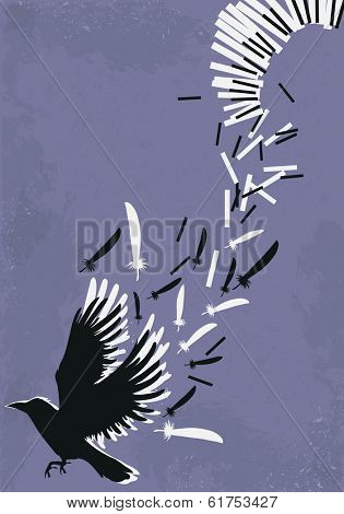 Metaphoric illustration of piano music