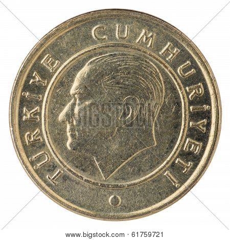 5 Turkish Kurus Coin, 2013, Face