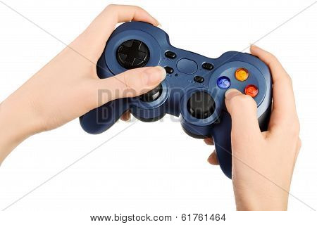 Hands with gamepad