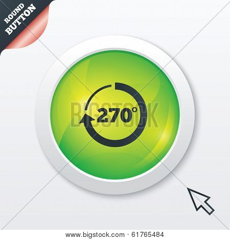 Angle 270 degrees sign icon. Geometry math symbol