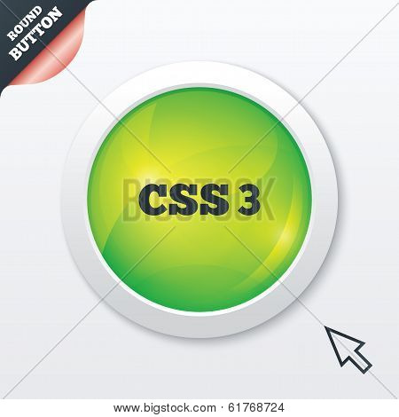 CSS3 sign icon. Cascading Style Sheets symbol.