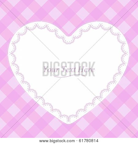 Heart Shaped Pink Frame