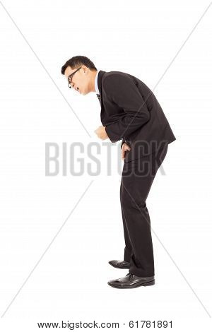 Businessman Have  Excretory System Disease