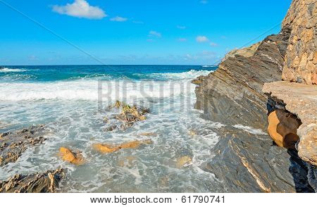 Rocky Shore With Waves
