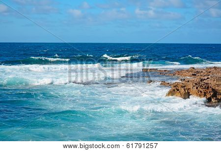 Rough Sea And Rocks