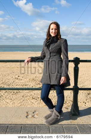 Frau am Strand