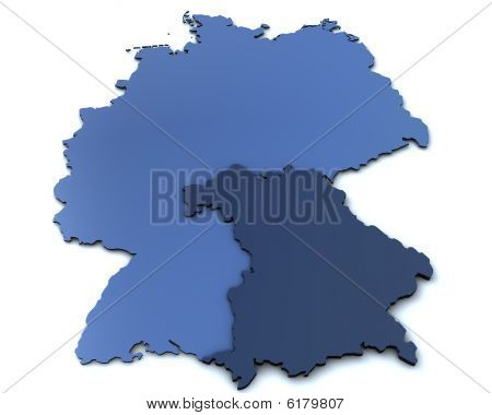 Mapa Německa - Durynsko