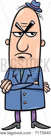 Angry Man Cartoon Illustration