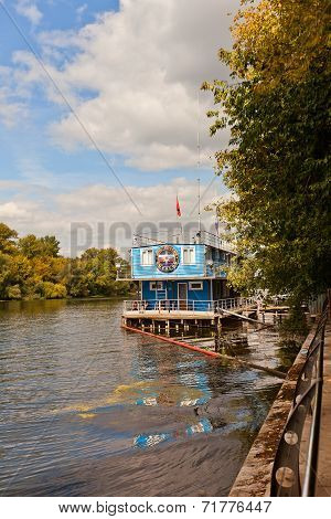 Life-guard Station On Moskva River In Moscow
