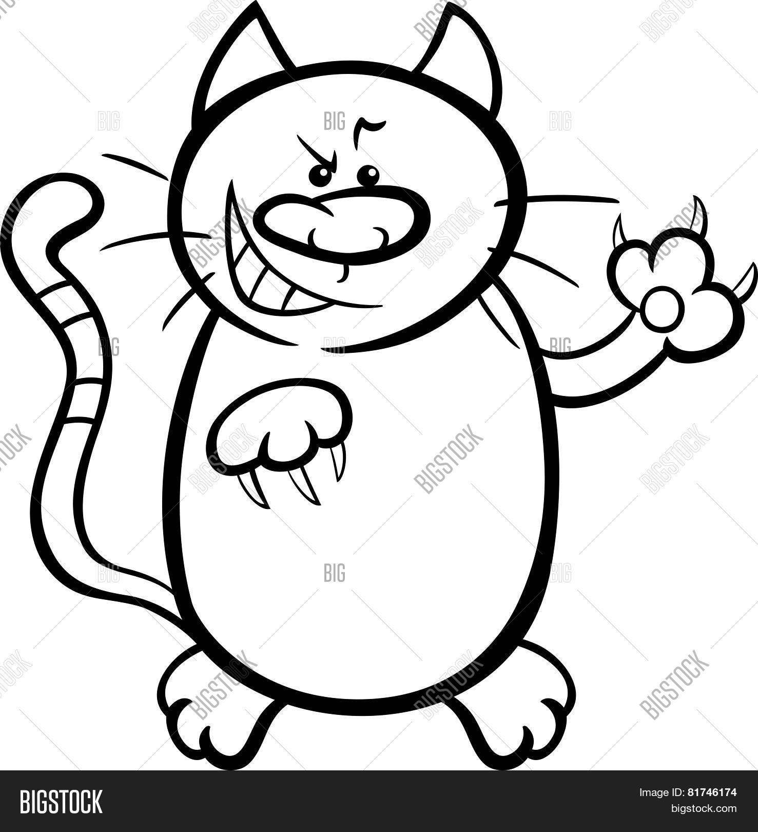 Cat Claws Cartoon Coloring Page Cat Claws Cartoon Coloring Page