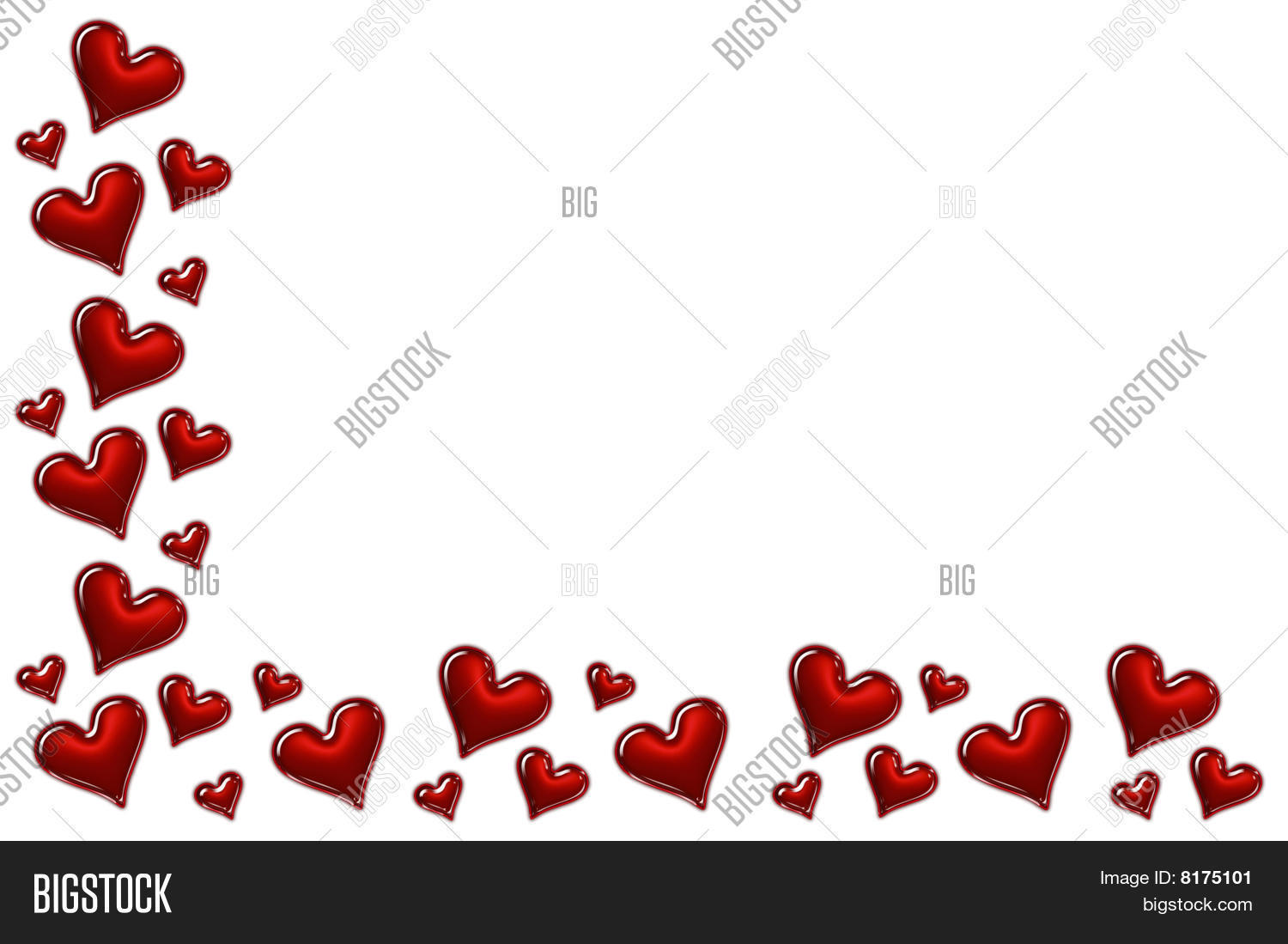 Red Hearts Border Image & Photo (Free Trial) | Bigstock