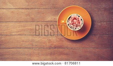 Cup With Rose Insode.
