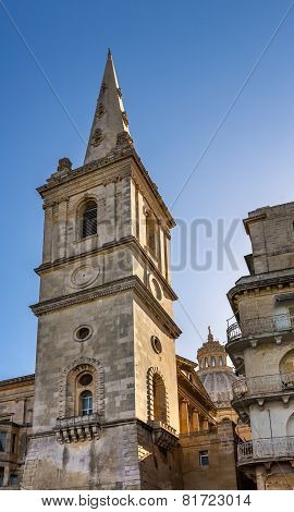 Saint Paul's Anglican Cathedral And Carmelite Church In Valletta, Malta