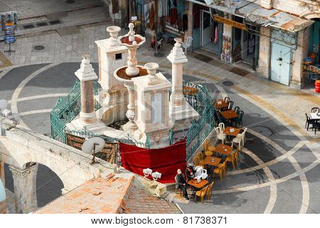 Muristan Square And Fountain, Jerusalem