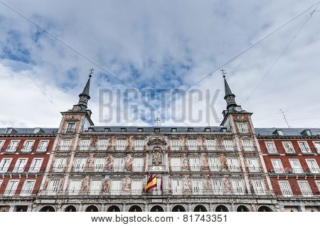 The Plaza Mayor Square In Madrid, Spain.