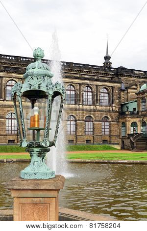 Lantern In Zwinger Palace  In Dresden.