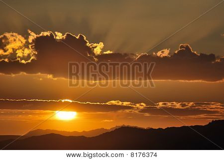 Coucher de soleil du sud-ouest