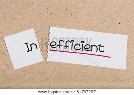 Sign With Word Inefficient Turned Into Efficient