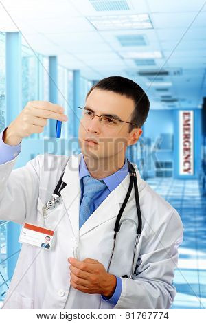 Doctor  Resarch A Medical Test Glass .
